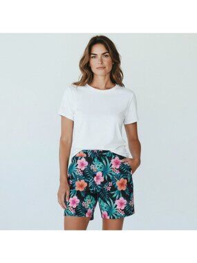 ZeroXposur Paddle Shorts 2XL Womens NEW Tropical Floral Swim Quick Dry Mid Rise